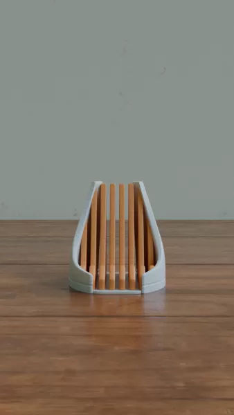Cyberpunk Phone Stand – Futuristic 3D Printed Smartphone Dock & - Model preview 3