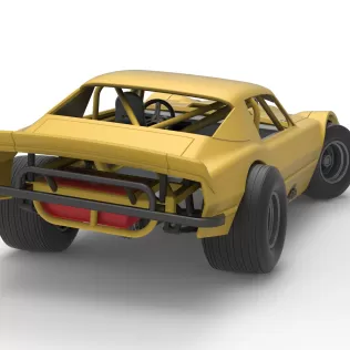 Vintage Dirt late model Race car V2 while turning Scale 1:25 - Model thumbnail 18