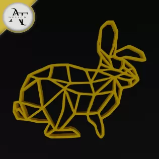 Rabbit - Geometric - 2D Wall Art Decor
