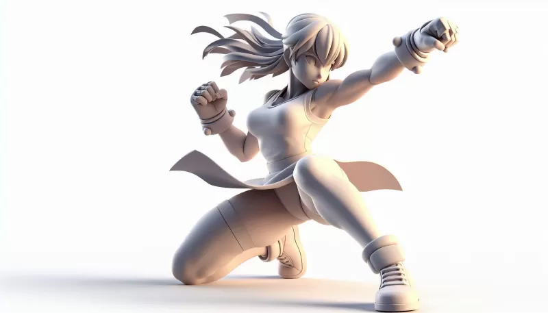Street Fighter Girl 3D Model - Model preview 1