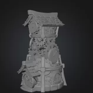 Fantasy Clock Tower STL File for 3D Printing - Model thumbnail 9