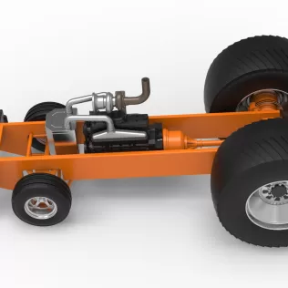 Pro Stock Pulling Tractor Base Version 2 Scale 1:25 - Model thumbnail 8