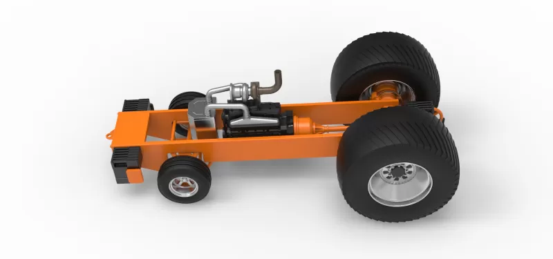 Pro Stock Pulling Tractor Base Version 2 Scale 1:25 - Model preview 8