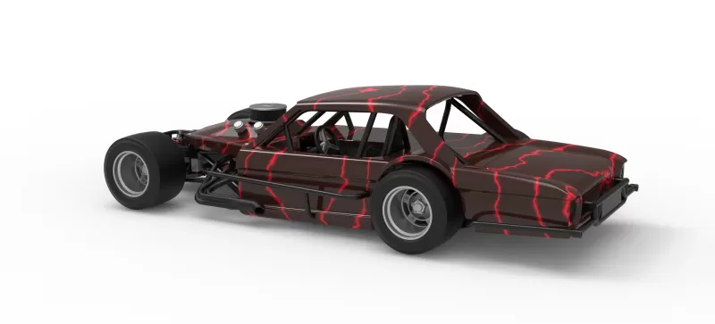 Vintage Asphalt Modified stock car V13 Scale 1:25 - Model preview 12