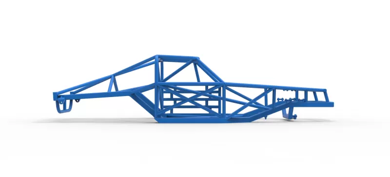 Frame of Vintage Dirt late model Race car Scale 1:25 - Model preview 13