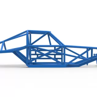 Frame of Vintage Dirt late model Race car Scale 1:25 - Model thumbnail 13