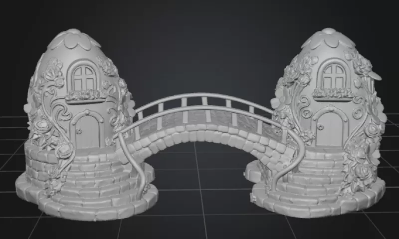 Eggbridge – Fantasy Easter Egg Bridge | 3D Printable - Model preview 8