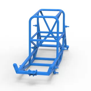 Frame of Vintage Supermodified stock car Version 4 Scale 1:25 - Model thumbnail 4