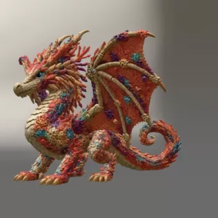 🐉 Coral Reef Dragon STL File for 3D Print - Model thumbnail 5