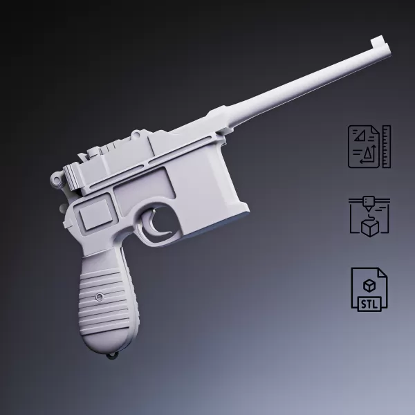Mauser C96 Pistol #RoZ - Model preview 8