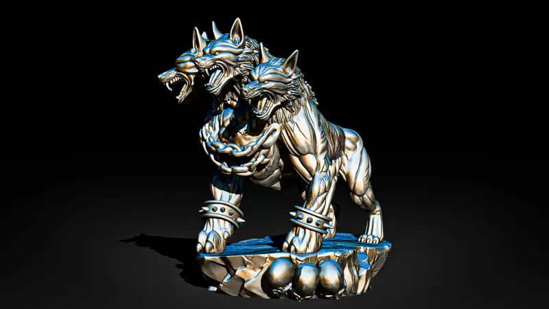 Cerberus Three-Headed Hellhound #RoZ - Model preview 1