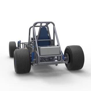 Vintage Dirt Modified stock car Base Version 5 Scale 1:25 - Model thumbnail 14