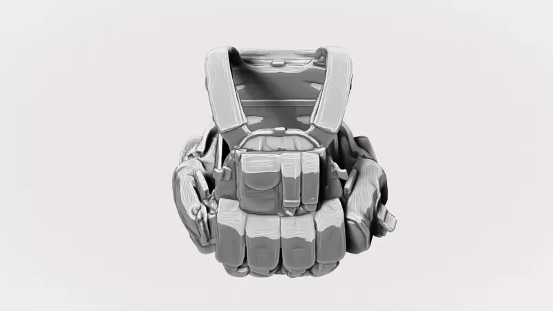 Navy SEAL Tactical Vest #RoZ - Model preview 7