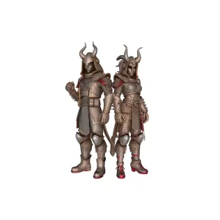 Couple Warrior 3D Printable Model - Model thumbnail 3