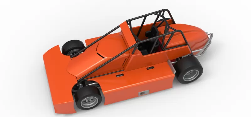 Experimental Pavement Silver Crown Car Scale 1:25 - Model preview 4