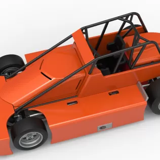 Experimental Pavement Silver Crown Car Scale 1:25 - Model thumbnail 4