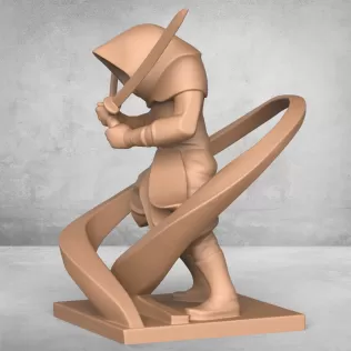 Ninja Warrior Statue - Model thumbnail 3