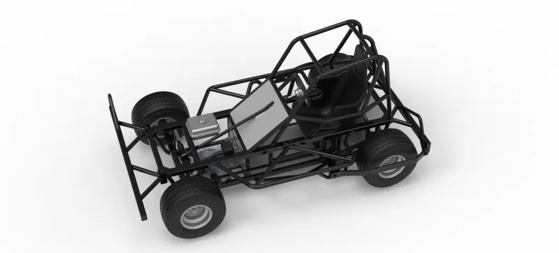 BriSCA Micro Formula 2 Stock Car Base Scale 1:16 - Model preview 4
