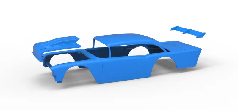 Shell of Vintage Dirt Modified stock car Version 9 Scale 1:25 - Model preview 14