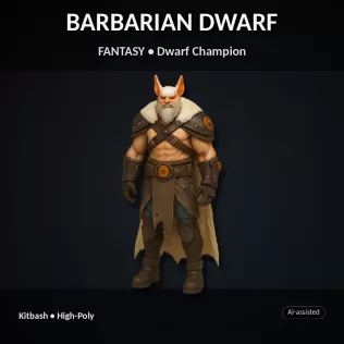 Vulpine Heroes Bundle – 10 Stylized Fantasy + Sci-Fi Characters - Model thumbnail 20