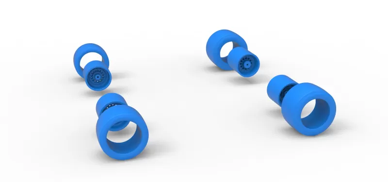 Wheel set of Asphalt Supermodified stock car V3 Scale 1:25 - Model preview 10