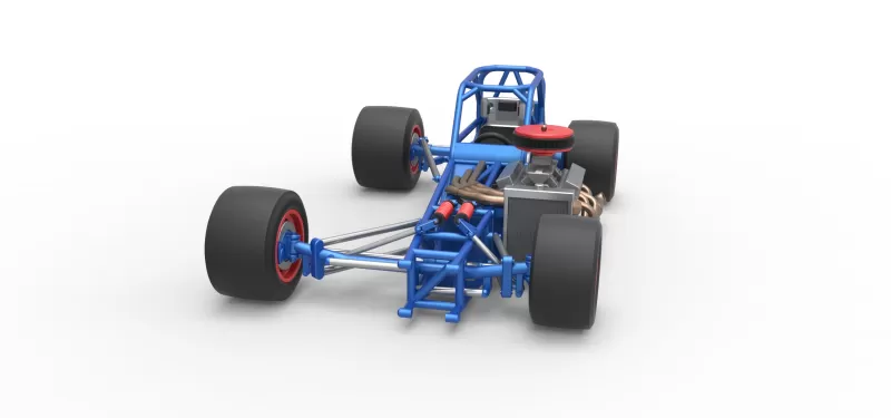 Supermodified front engine race car Base Version 4 Scale 1:25 - Model preview 5