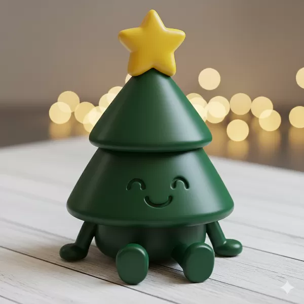 Articulated Christmas Tree Figurine | Flexi Adorable Holiday - Model preview 7