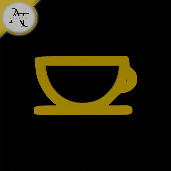Simple Coffee Cup Symbol - 2D Art - Model preview 1