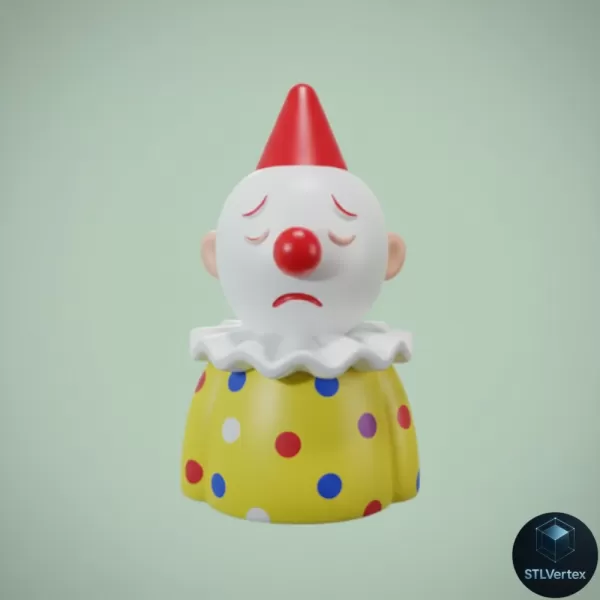 Clown Chibi Witch's hat 3D Printed Mold (STL) - Model preview 1
