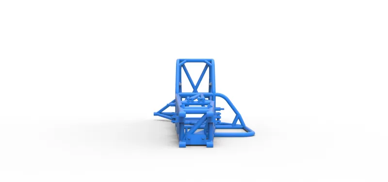 Frame of Supermodified front engine race car V3 Scale 1:25 - Model preview 5