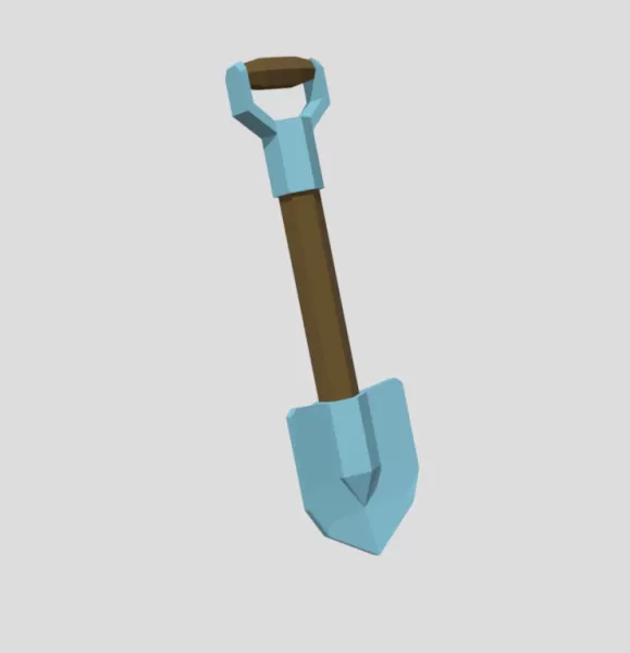 LowPoly Shovel - Model preview 2