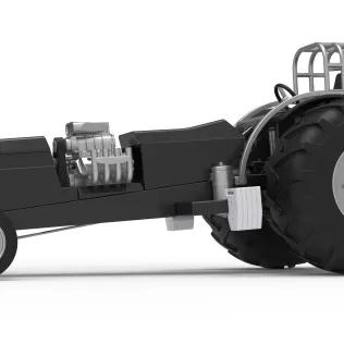 Vintage Pulling tractor Version 3 Scale 1:25 - Model thumbnail 2