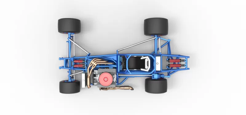Supermodified front engine race car Base Version 4 Scale 1:25 - Model preview 11