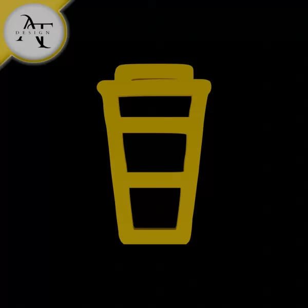 Simple Coffee Cup Symbol - 2D Art - Model preview 1