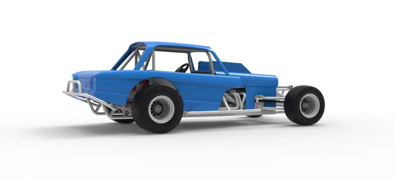 Vintage Dirt Modified stock car Version 10 Scale 1:25 - Model preview 21