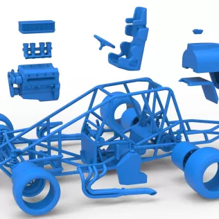 Pavement Silver Crown Car Base Scale 1:25 - Model thumbnail 28