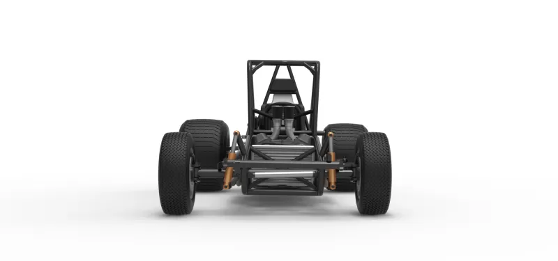 Vintage Dirt Silver Crown Car Base Scale 1:25 - Model preview 7