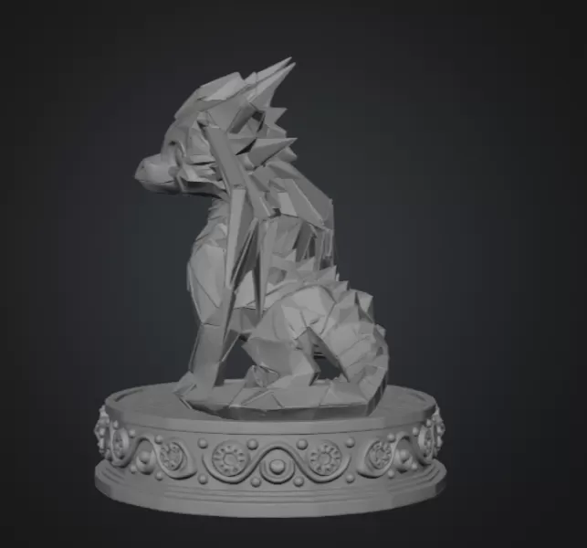 Origami Style Baby Dragon STL File for 3D Print - Model preview 9
