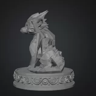 Origami Style Baby Dragon STL File for 3D Print - Model thumbnail 9