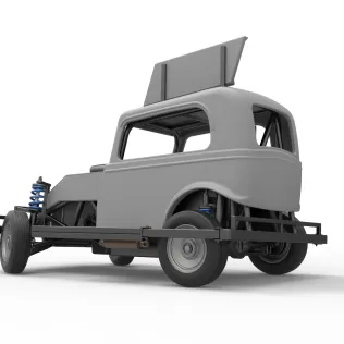 New Zealand Ministock car while turning Scale 1:25 - Model thumbnail 13