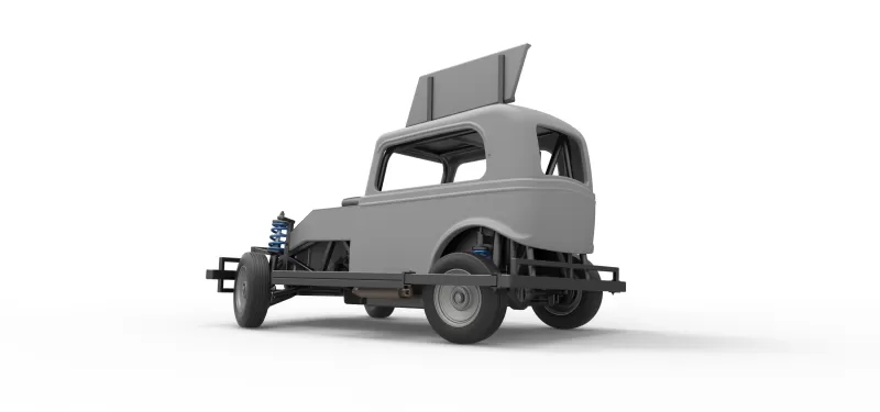 New Zealand Ministock car while turning Scale 1:25 - Model preview 13