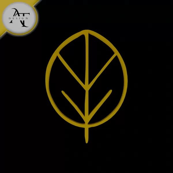 Simple Leaf Symbol - 2D Art - Model preview 1