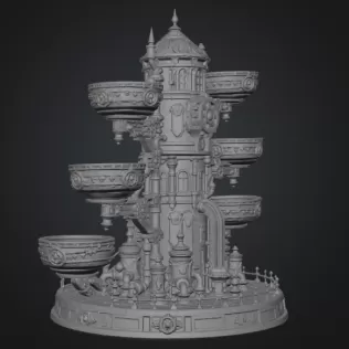 Steampunk Key & Jewelry Organizer STL File for 3D Print - Model thumbnail 14