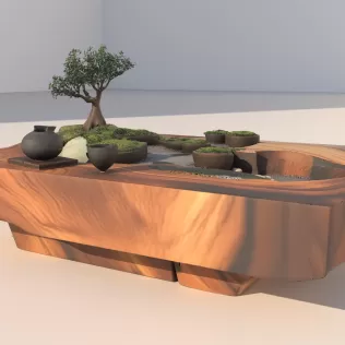 Zen_Coffee Table (For Interior 3D Model) - Model thumbnail 2