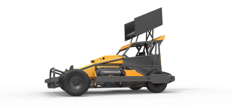 New Zealand Superstock car while turning Version 4 Scale 1:25 - Model preview 2