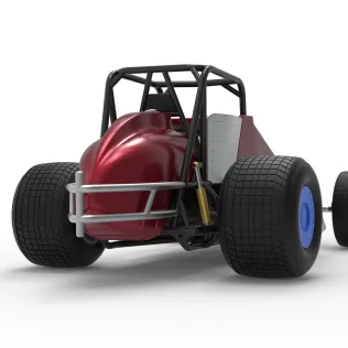 Vintage Dirt Silver Crown Car Scale 1:25 - Model thumbnail 19