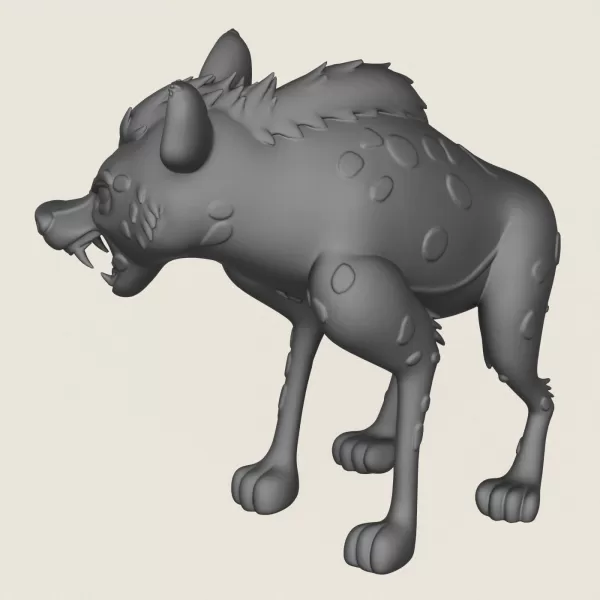 Hyena Print Ready 3D Model - Model preview 4
