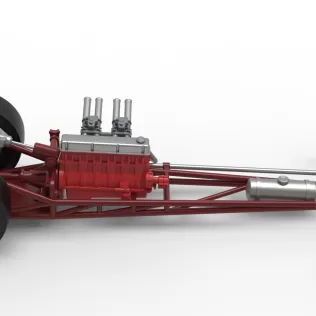 Vintage Front engine dragster Base Version 6 Scale 1:25 - Model thumbnail 23