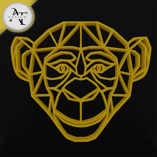 Ape - Geometric - 2D Wall Art Decor - Model preview 1