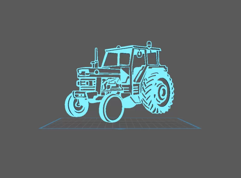 Tractor - Massey Fergusson 188 Wall Art - Model preview 2